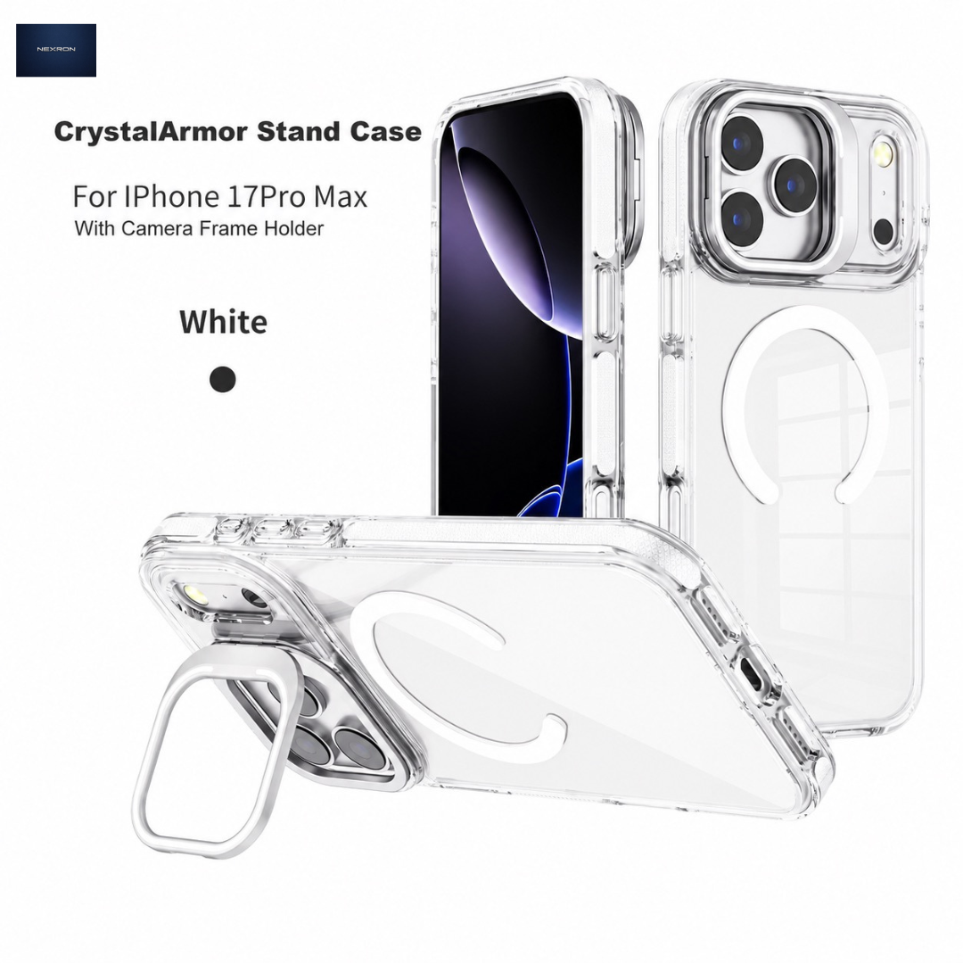 NEXRON CrystalArmor Stand Case for iPhone 17 Pro Max