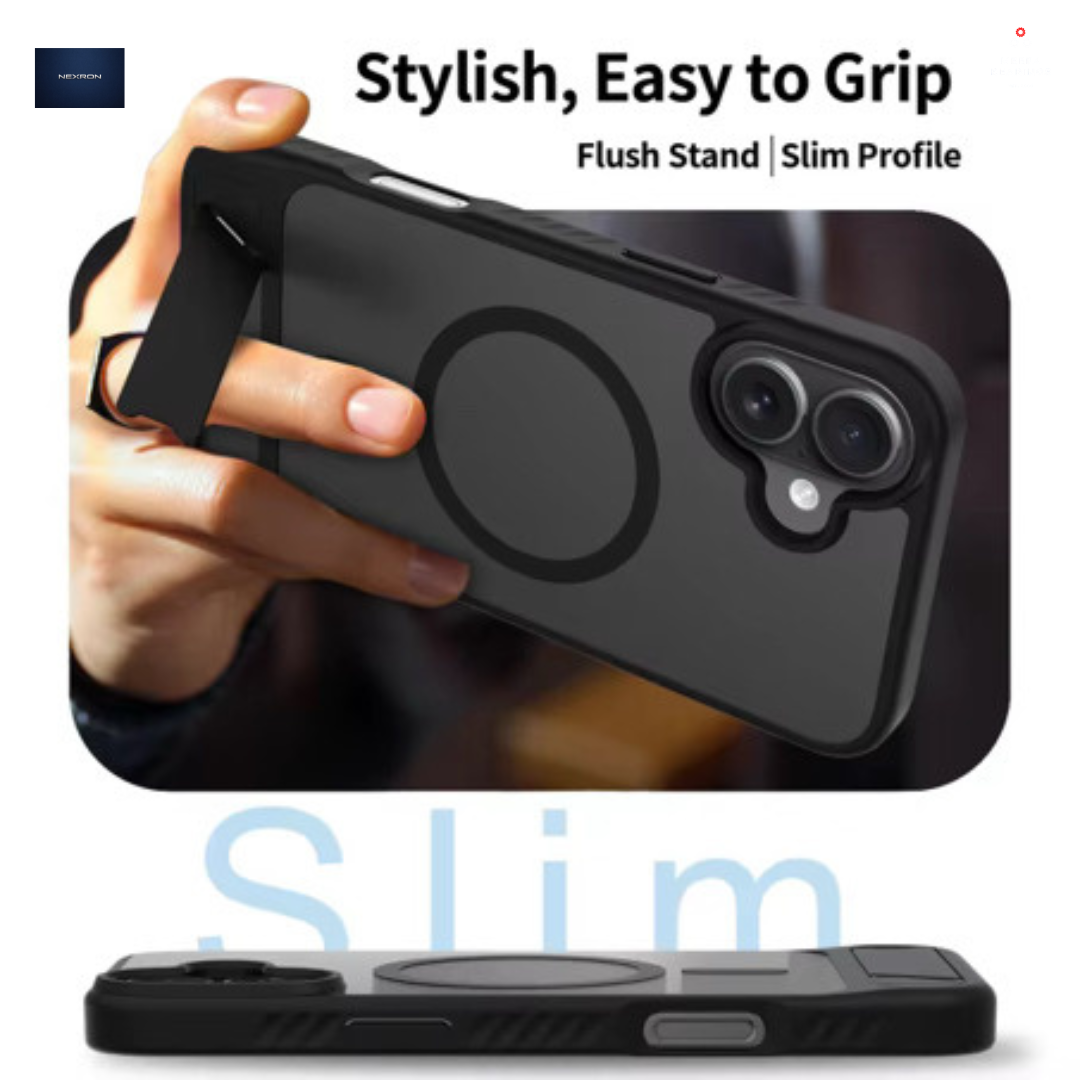 NEXRON StandMag Armor Case for iPhone 16