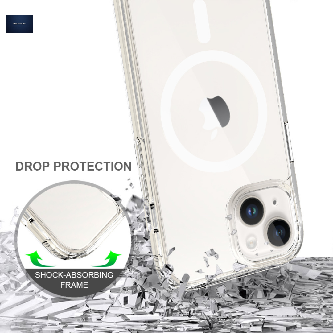 NEXRON Crystal Clear Anti-Yellow Case for iPhone 15