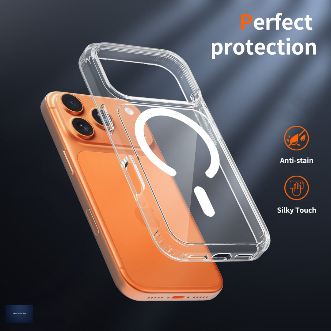 NEXRON Crystal Clear Anti-Yellow Case for iPhone 17 Pro Max