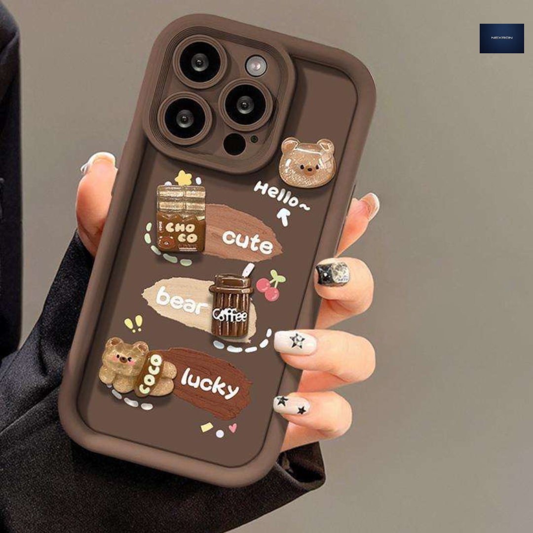 NEXRON Lucky Bear Aesthetic Case iPhone 16 Pro
