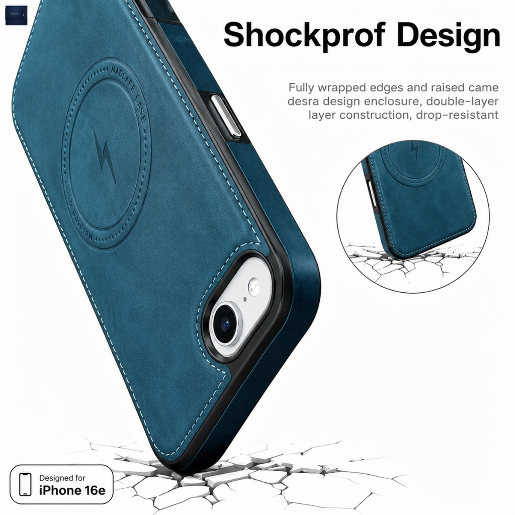 NEXRON Arc Leather Case for iPhone 16E
