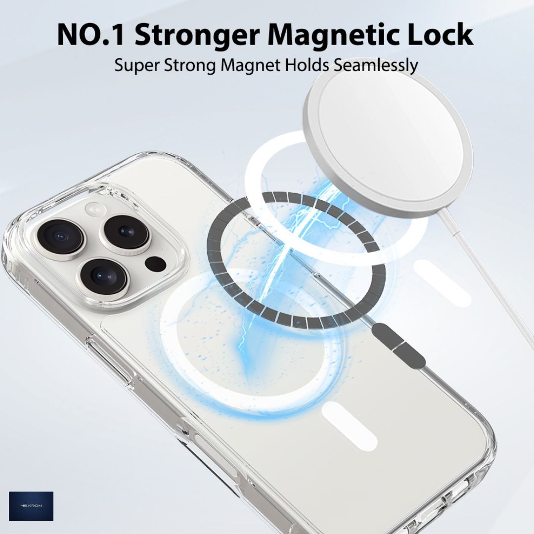NEXRON Crystal Clear Anti-Yellow Case for iPhone 15 Pro Max