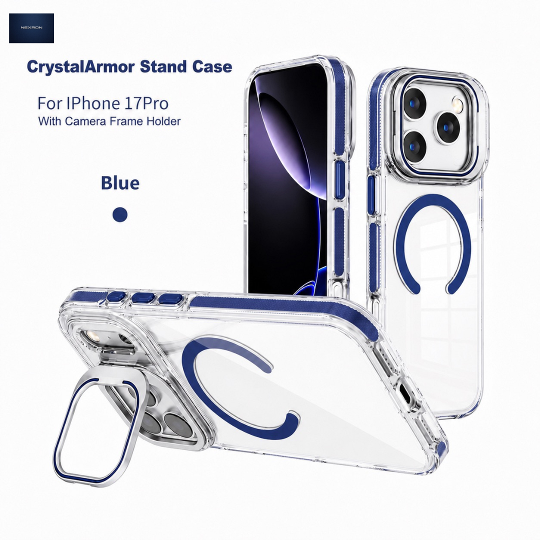 NEXRON CrystalArmor Stand Case for iPhone 17 Pro