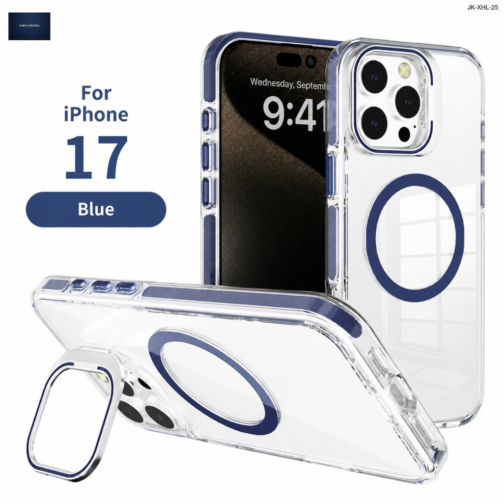 NEXRON CrystalArmor Stand Case for iPhone 17