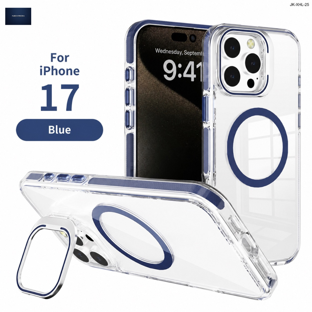 NEXRON CrystalArmor Stand Case for iPhone 17