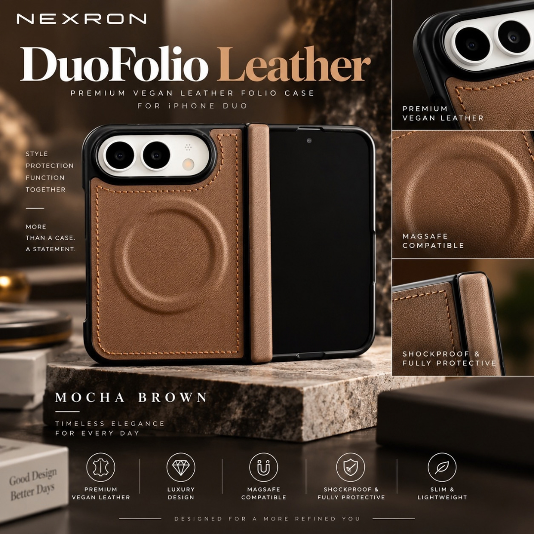 NEXRON DuoFolio Leather for iPhone Duo