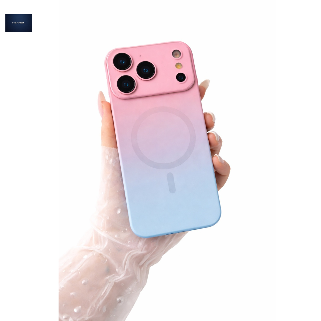NEXRON DualTone(Pink+Blue) MagSafe Lens Case for iPhone 17 Pro