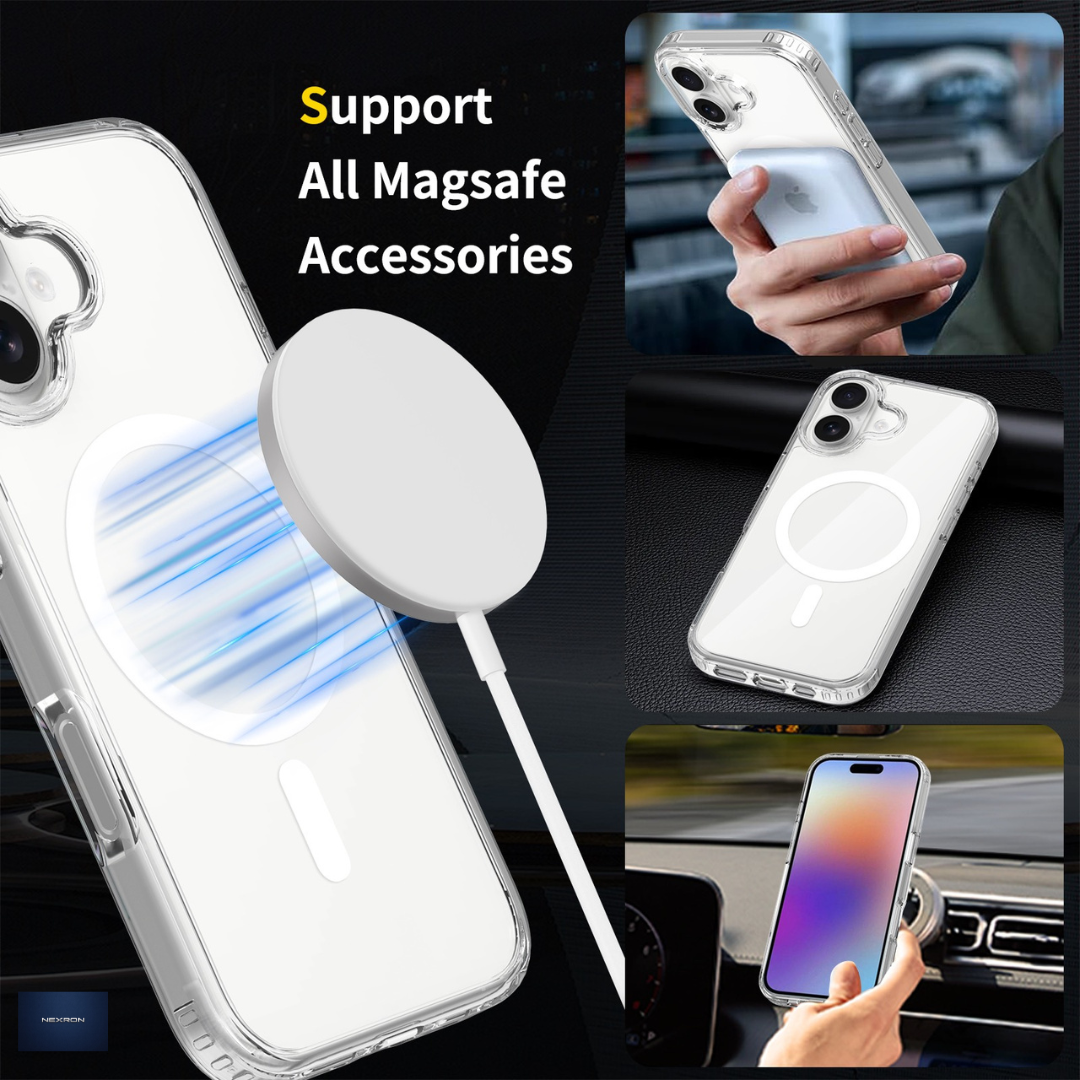 NEXRON Crystal Clear Anti-Yellow Case for iPhone 17