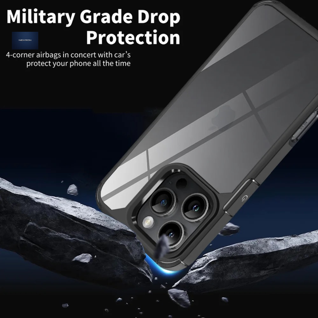 NEXRON SmokeShield Hybrid Case iPhone 16 Pro Max Black