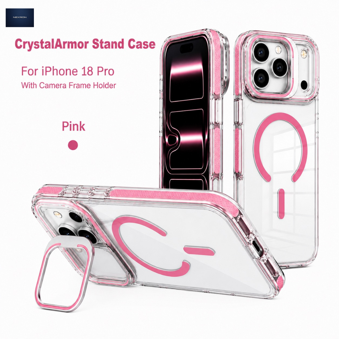 NEXRON CrystalArmor Stand Case for iPhone 18 Pro