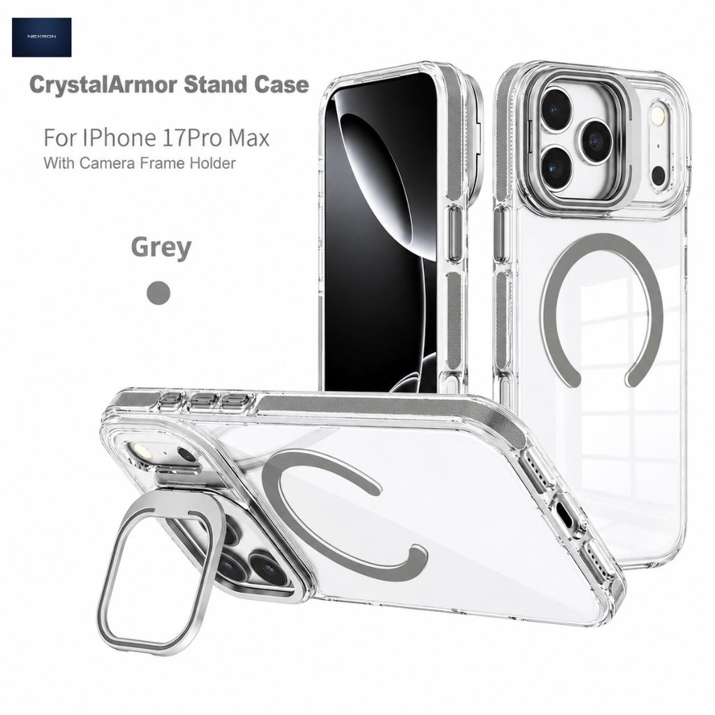 NEXRON CrystalArmor Stand Case for iPhone 17 Pro Max