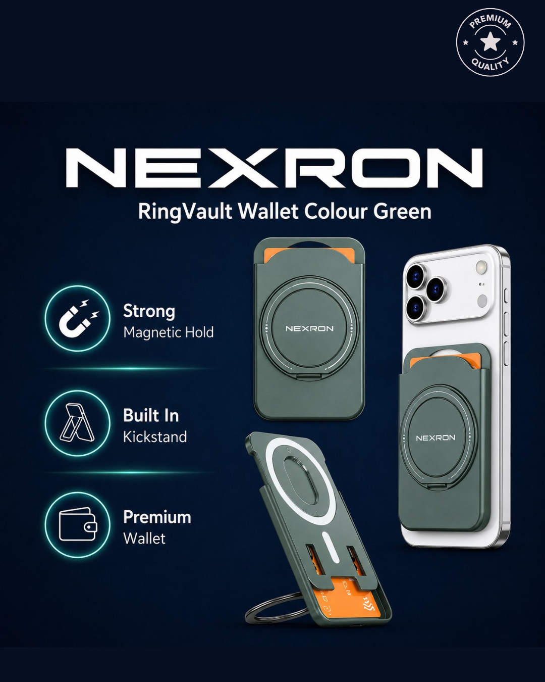 NEXRON RingVault MagSafe Wallet