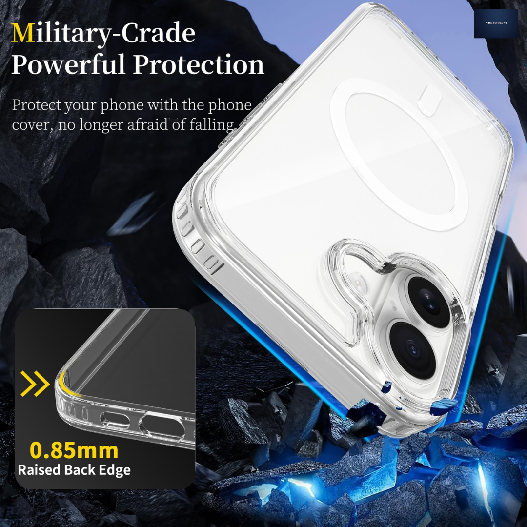 NEXRON Crystal Clear Anti-Yellow Case for iPhone 17