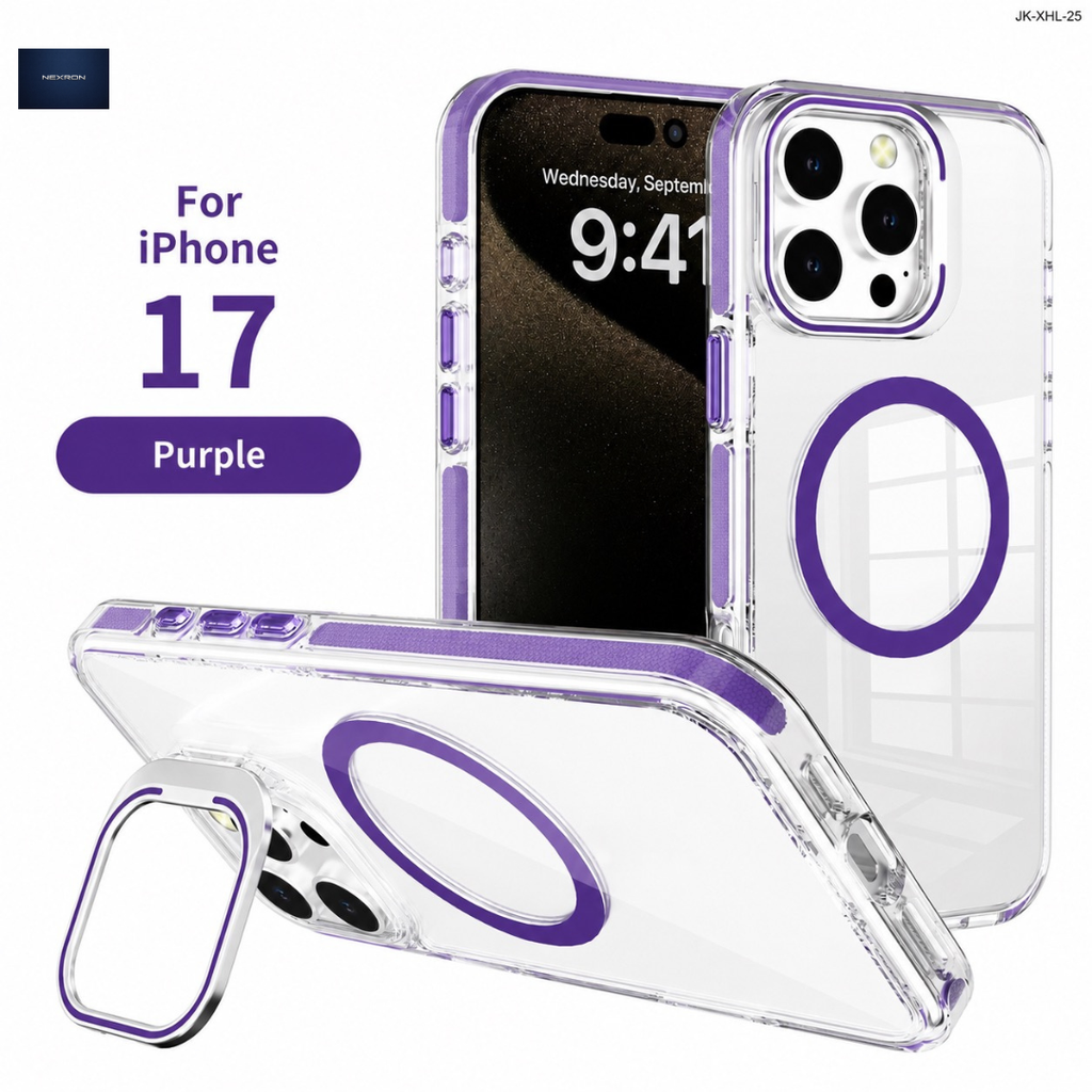 NEXRON CrystalArmor Stand Case for iPhone 17