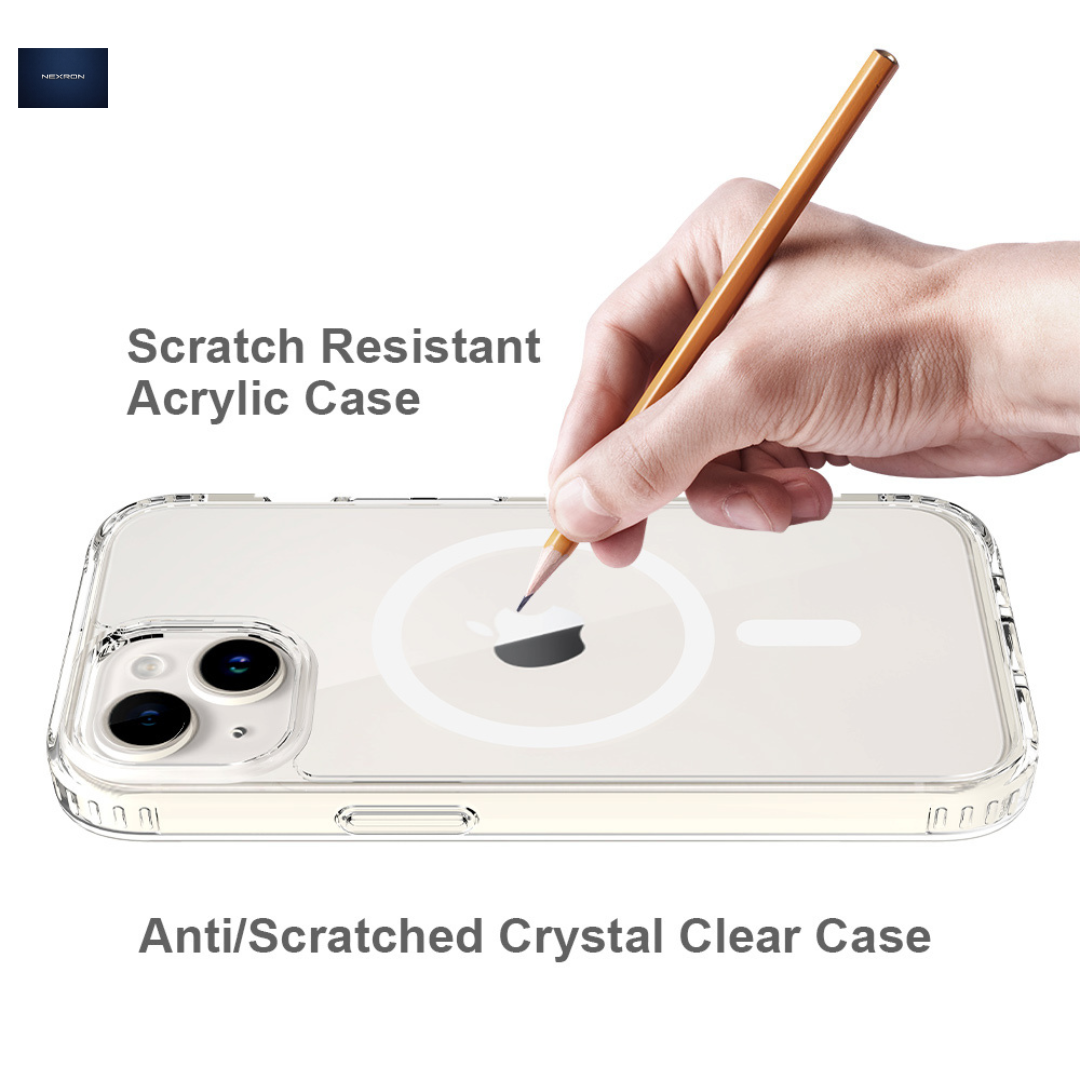 NEXRON Crystal Clear Anti-Yellow Case for iPhone 15