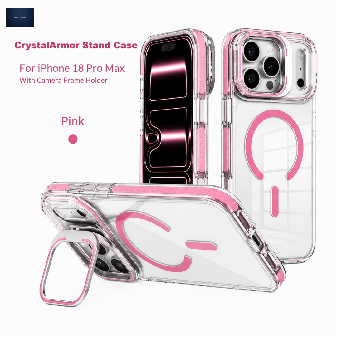 NEXRON CrystalArmor Stand Case for iPhone 18 Pro Max
