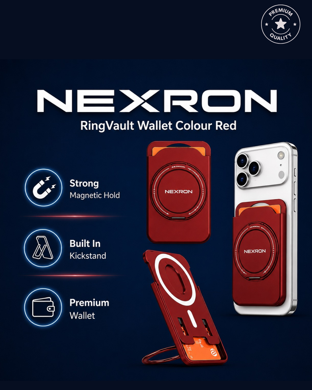 NEXRON RingVault MagSafe Wallet