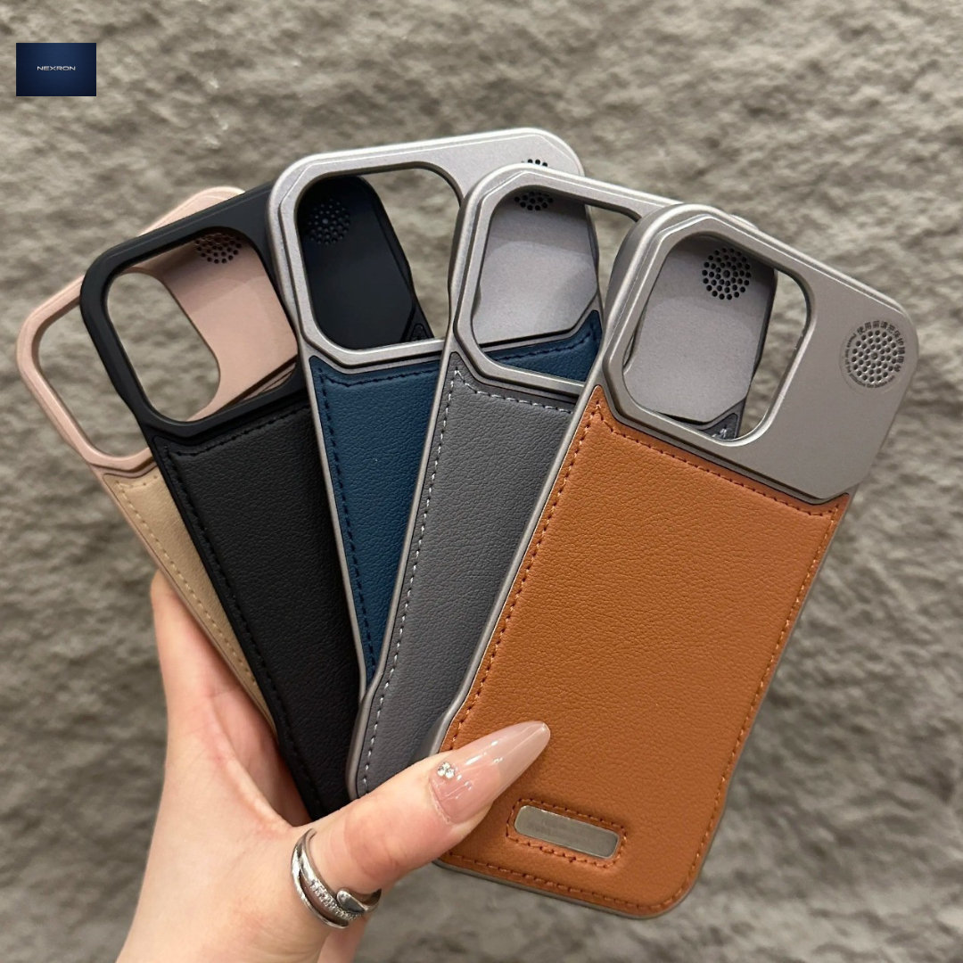 NEXRON PureAura Leather Case for iPhone 15 Plus