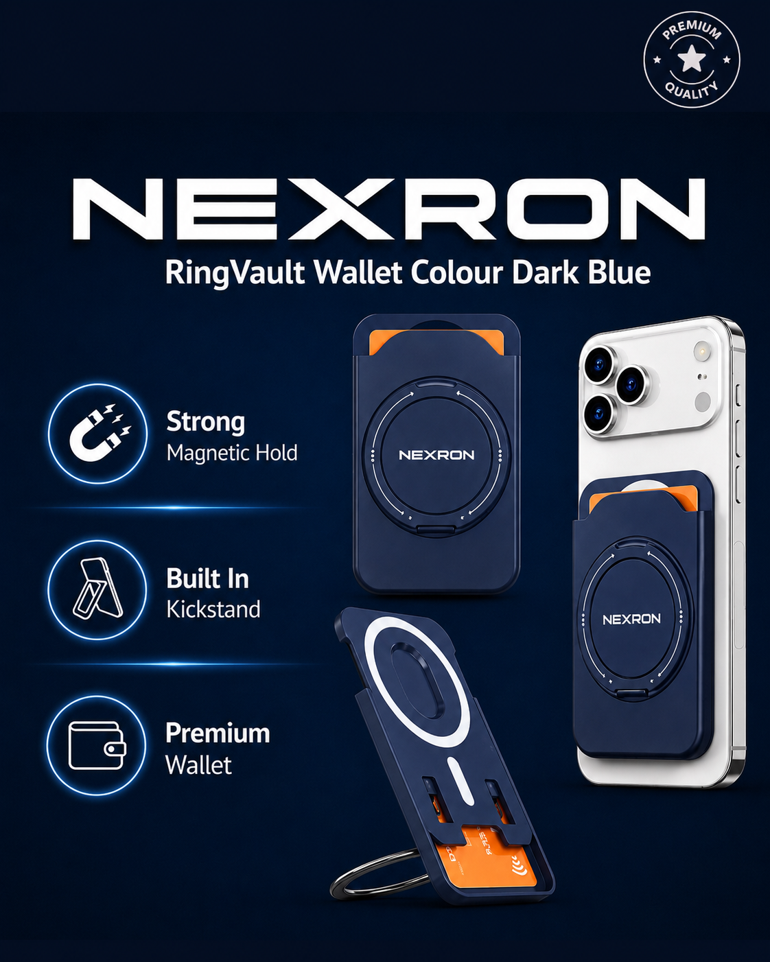 NEXRON RingVault MagSafe Wallet