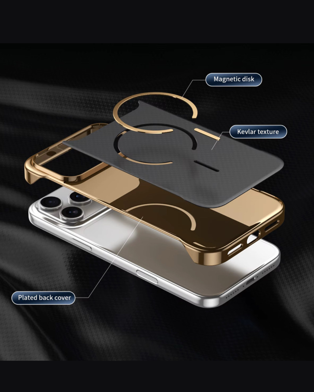 NEXRON GoldForge MagSafe Case for iPhone 17 Pro