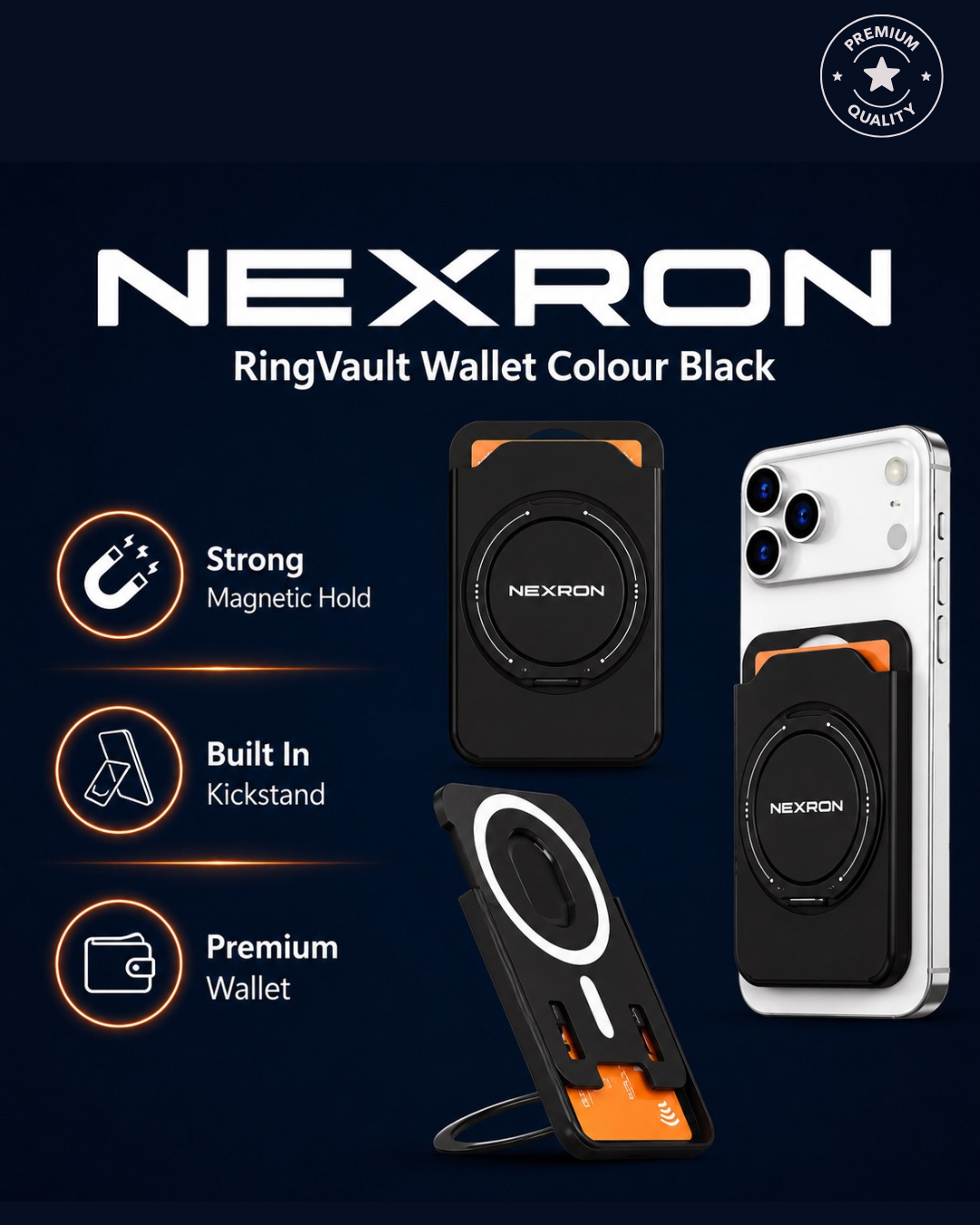 NEXRON RingVault MagSafe Wallet