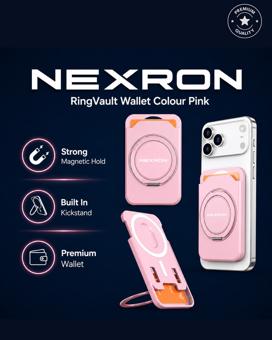 NEXRON RingVault MagSafe Wallet