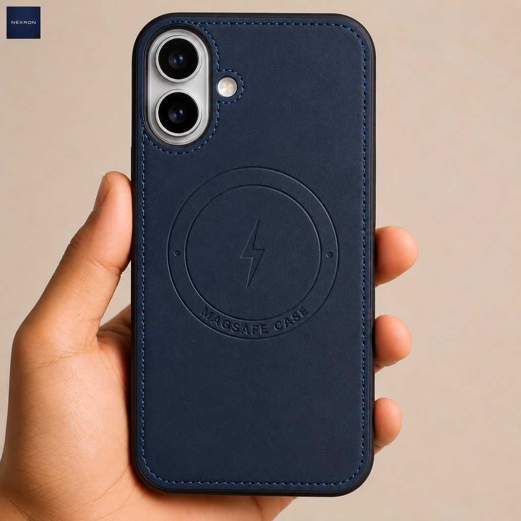 NEXRON Arc Leather Case for iPhone 16