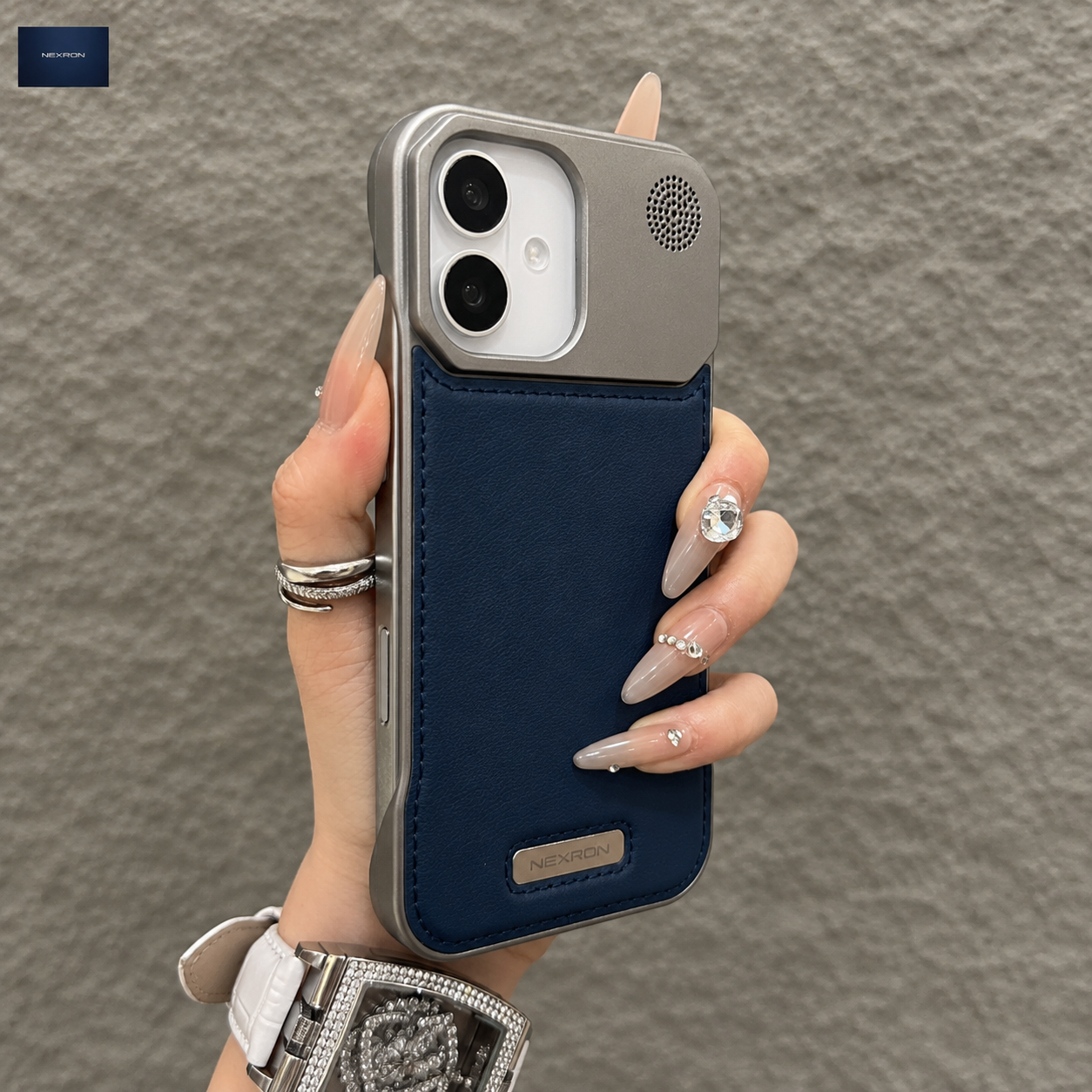 NEXRON PureAura Leather Case for iPhone 16