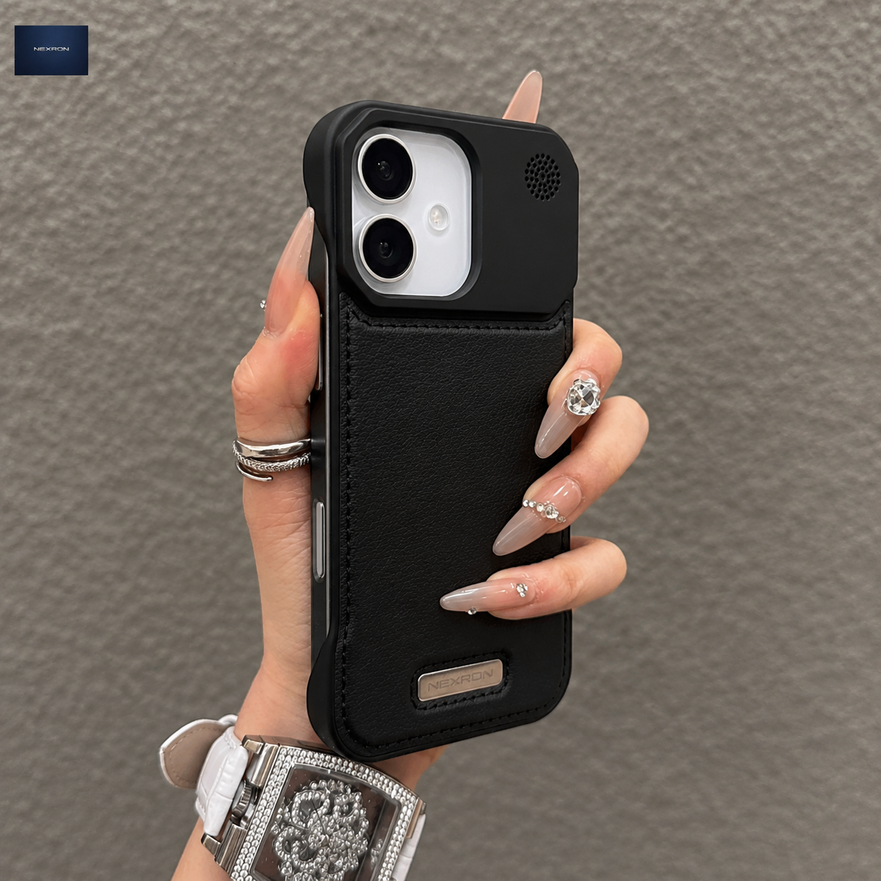 NEXRON PureAura Leather Case for iPhone 16