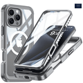 NEXRON 360 UltraGuard Case with Built-In Screen Protector for iPhone 16 Pro(Grey) - NexRon