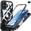 NEXRON 360 UltraGuard Case with Built-In Screen Protector for iPhone 17(Black) - NexRon