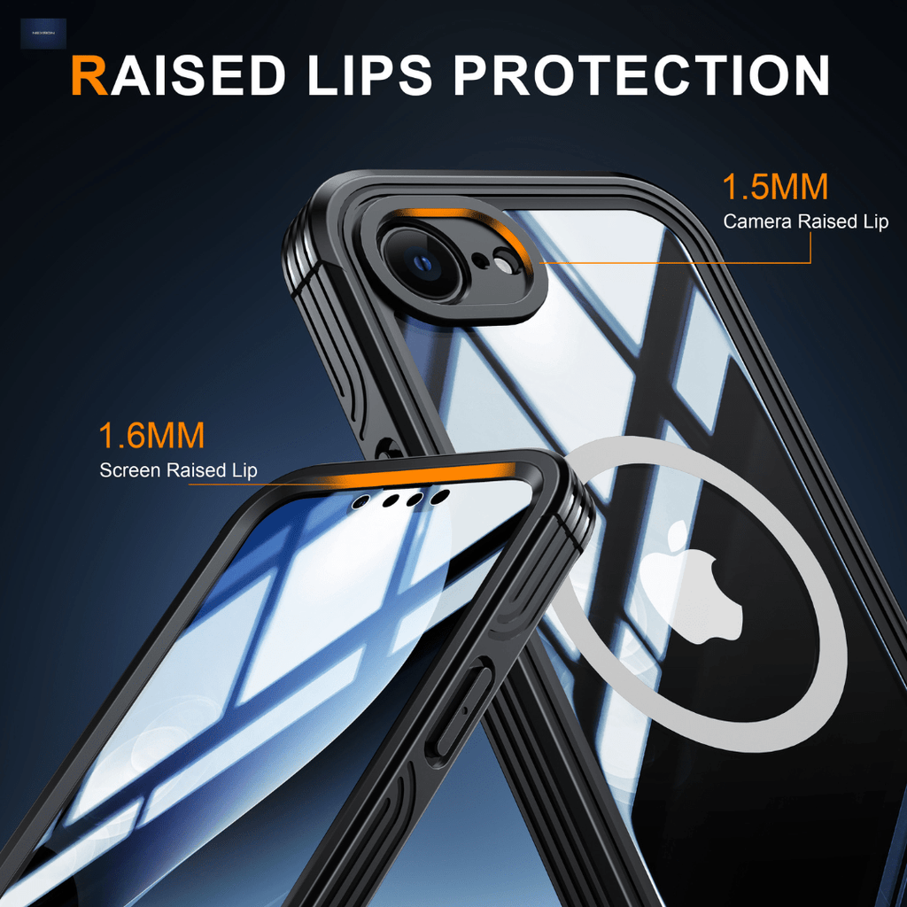 NEXRON 360 UltraGuard Case with Built-In Screen Protector for iPhone 17E(Black) - NexRon
