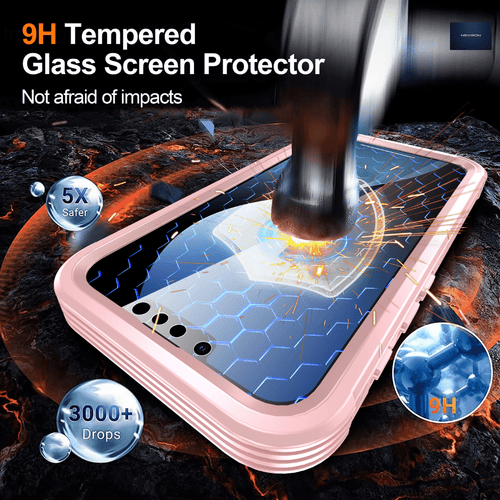 NEXRON 360 UltraGuard Case with Built-In Screen Protector for iPhone 17E(Pink) - NexRon