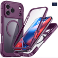 NEXRON 360 UltraGuard Case with Built-In Screen Protector for iPhone 18 Pro Max(Burgundy) - NexRon