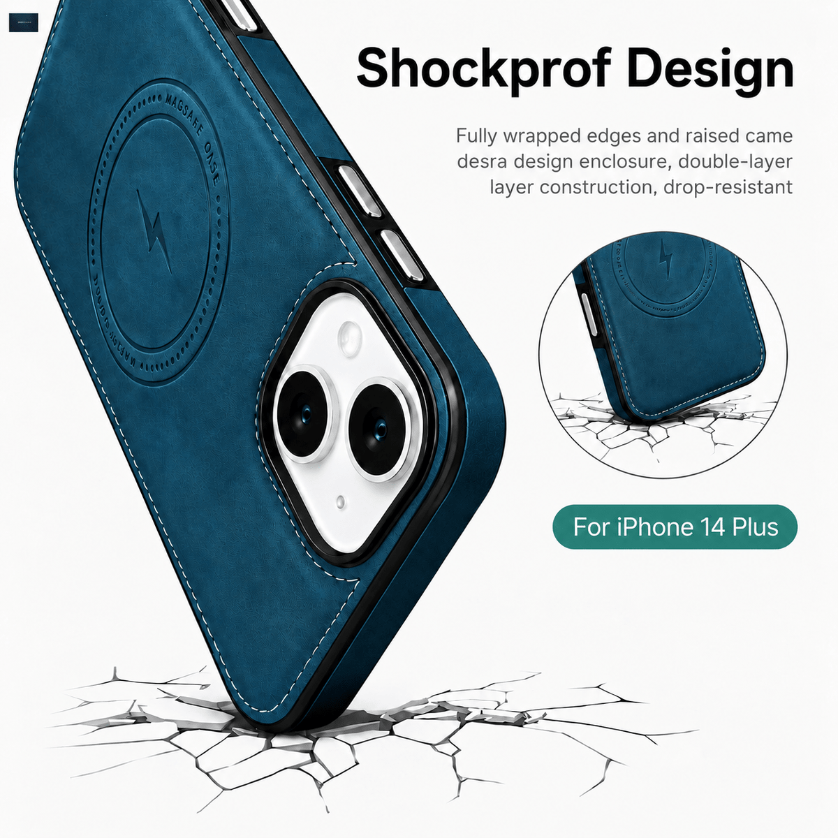NEXRON Arc Leather Case for iPhone 14 Plus - NexRon