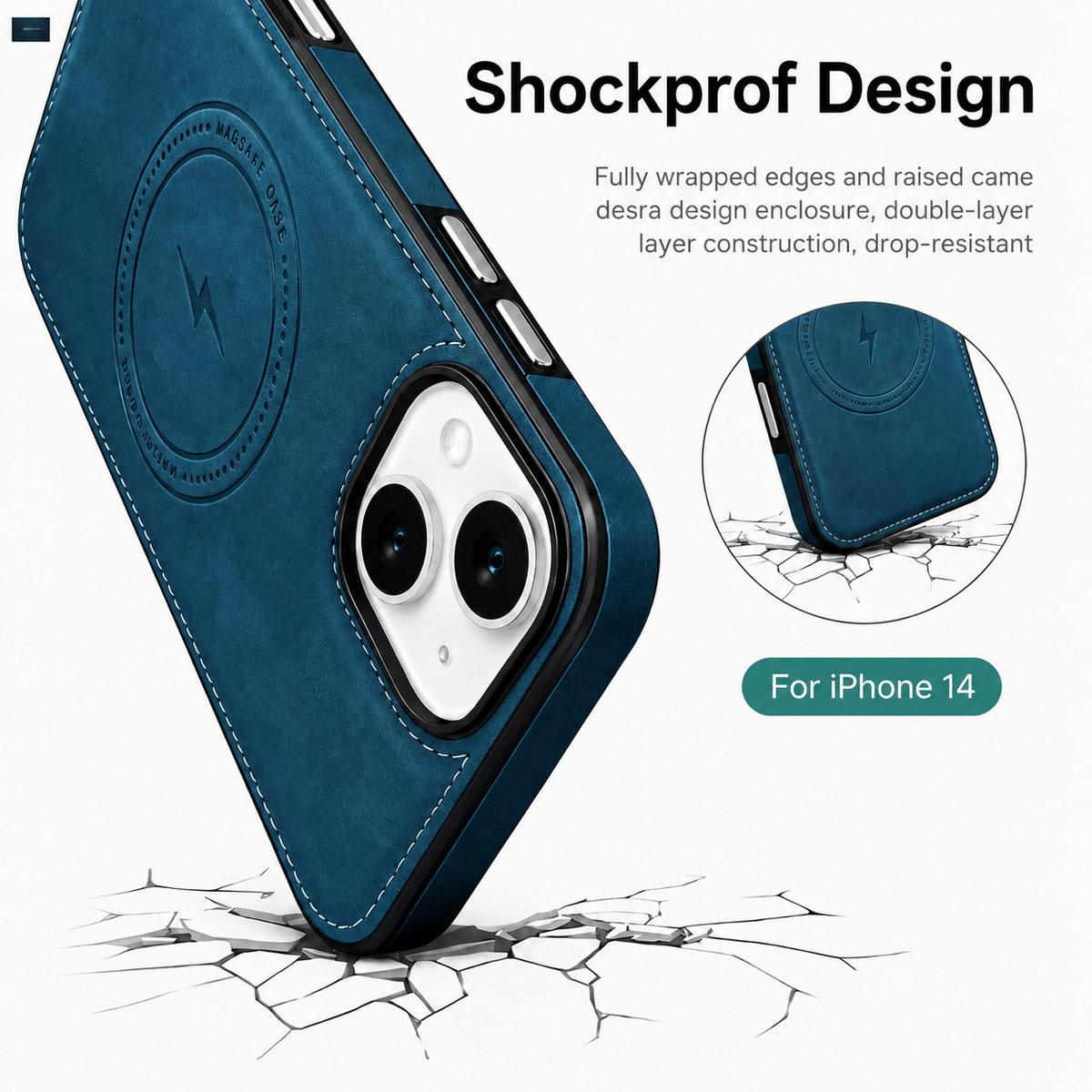 NEXRON Arc Leather Case for iPhone 15 Plus - NexRon