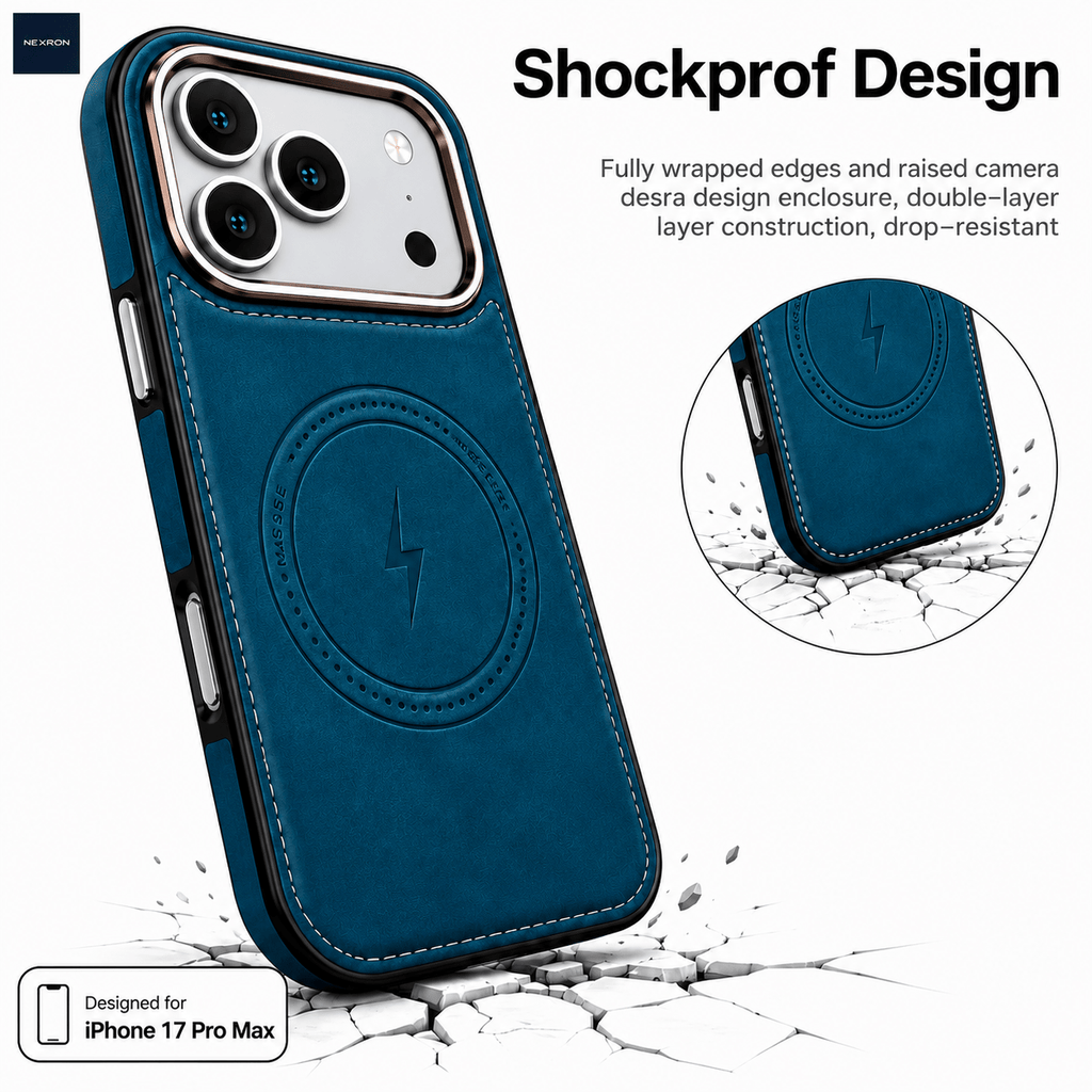 NEXRON Arc Leather Case for iPhone 17 Pro Max - NexRon