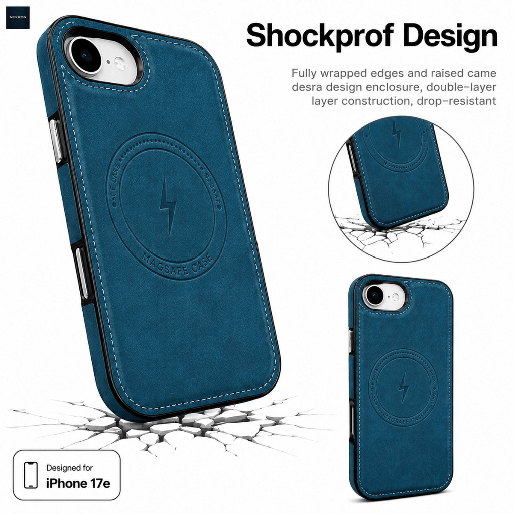 NEXRON Arc Leather Case for iPhone 17E - NexRon