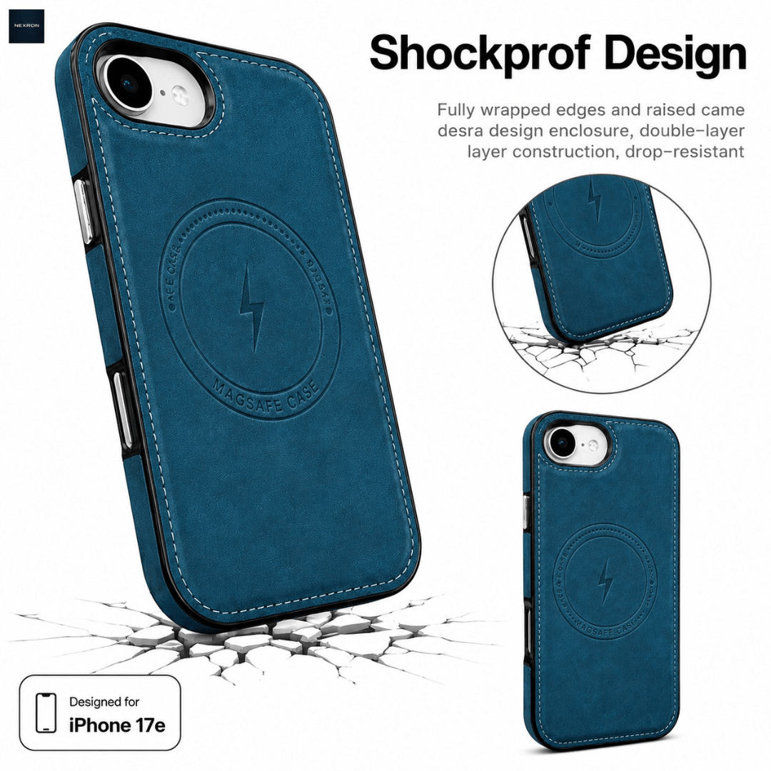 NEXRON Arc Leather Case for iPhone 17E - NexRon