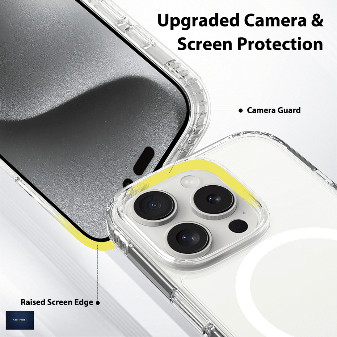 NEXRON Crystal Clear Anti-Yellow Case for iPhone 15 Pro - NexRon