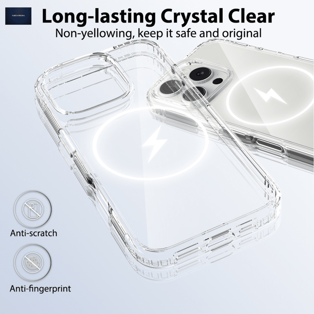 NEXRON Crystal Clear Anti-Yellow Case for iPhone 15 Pro Max - NexRon