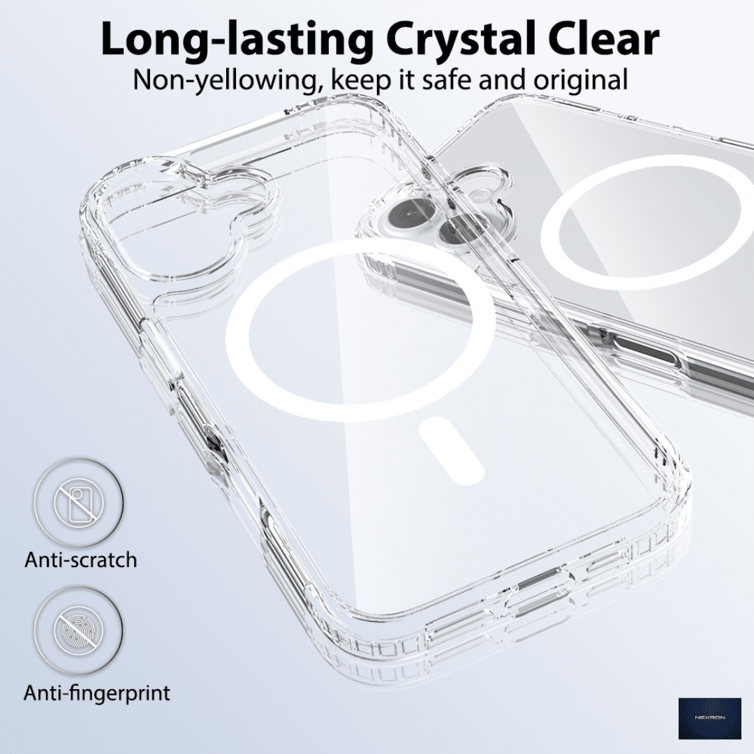 NEXRON Crystal Clear Anti-Yellow Case for iPhone 16 - NexRon