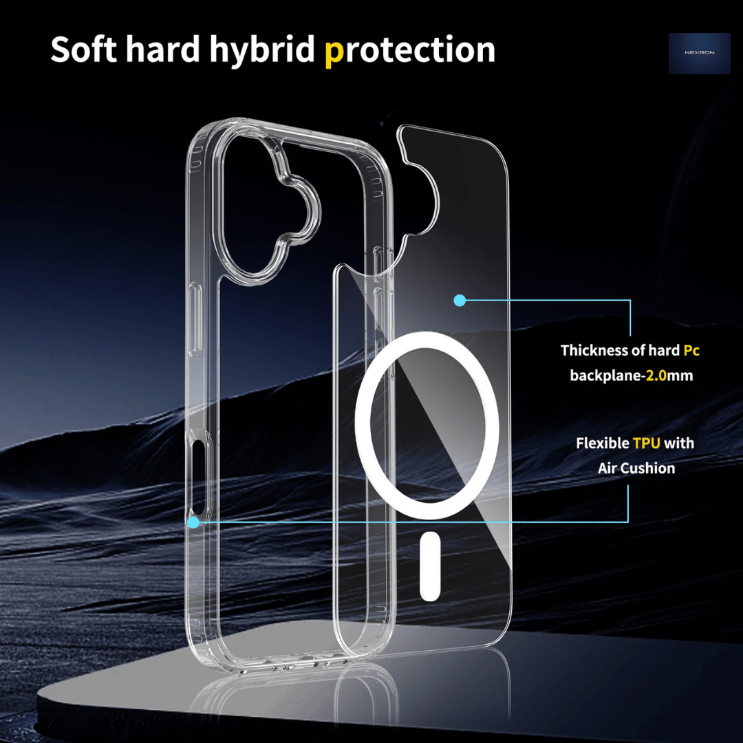 NEXRON Crystal Clear Anti-Yellow Case for iPhone 17 - NexRon