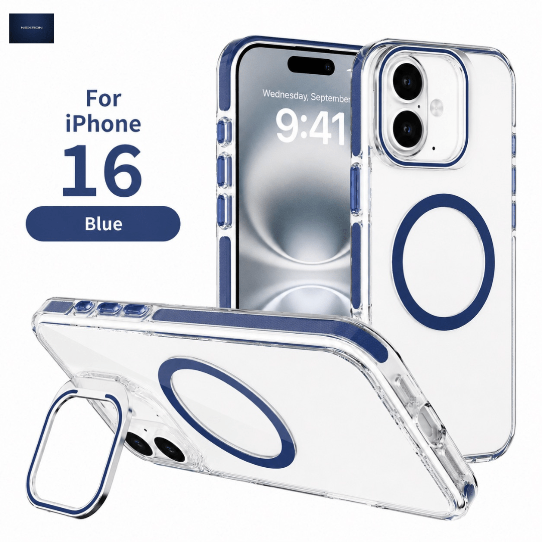 NEXRON CrystalArmor Stand Case for iPhone 16 - NexRon