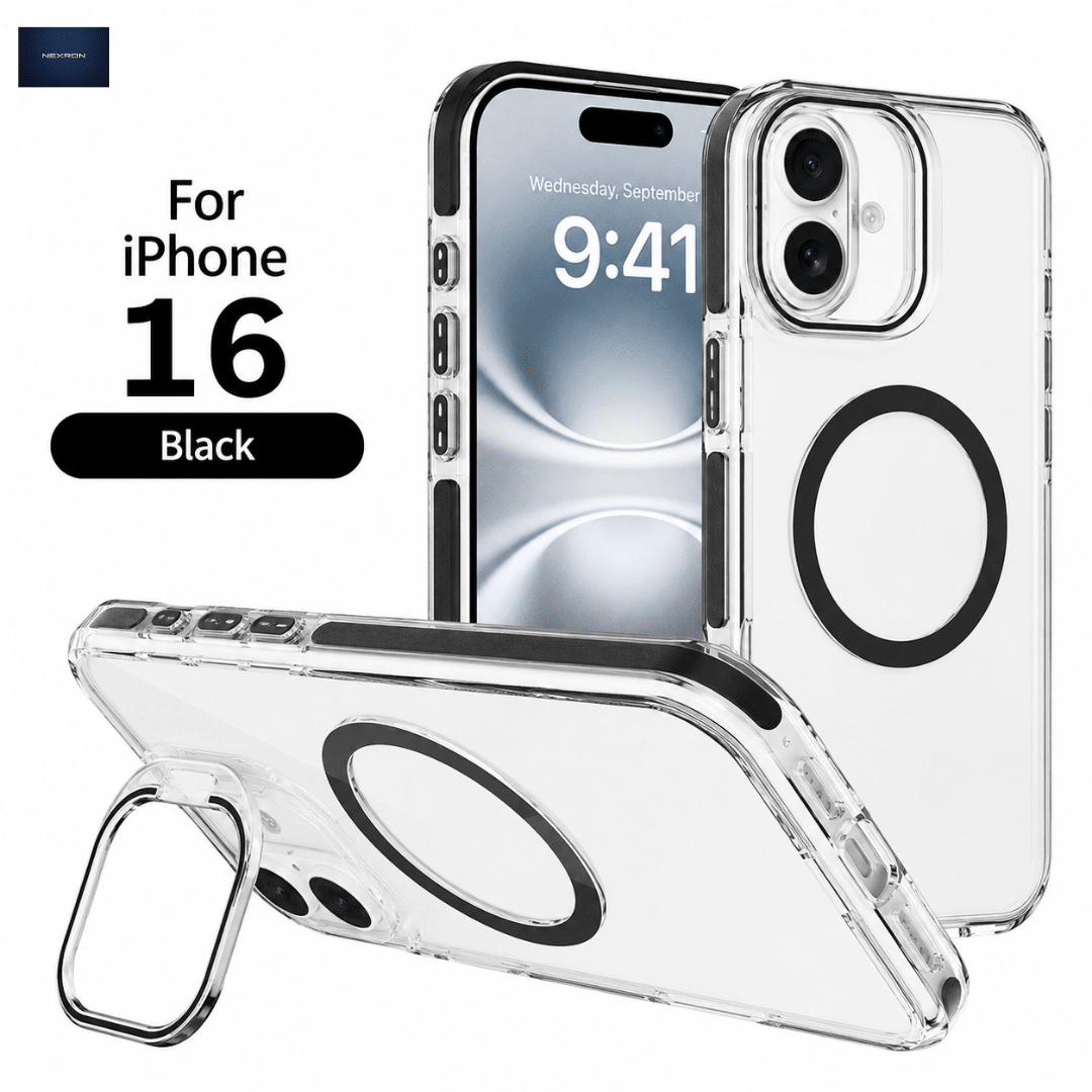NEXRON CrystalArmor Stand Case for iPhone 16 - NexRon