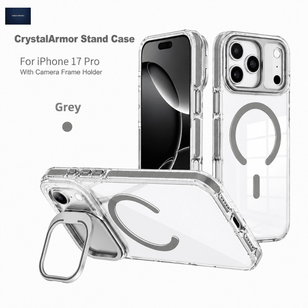NEXRON CrystalArmor Stand Case for iPhone 17 Pro - NexRon