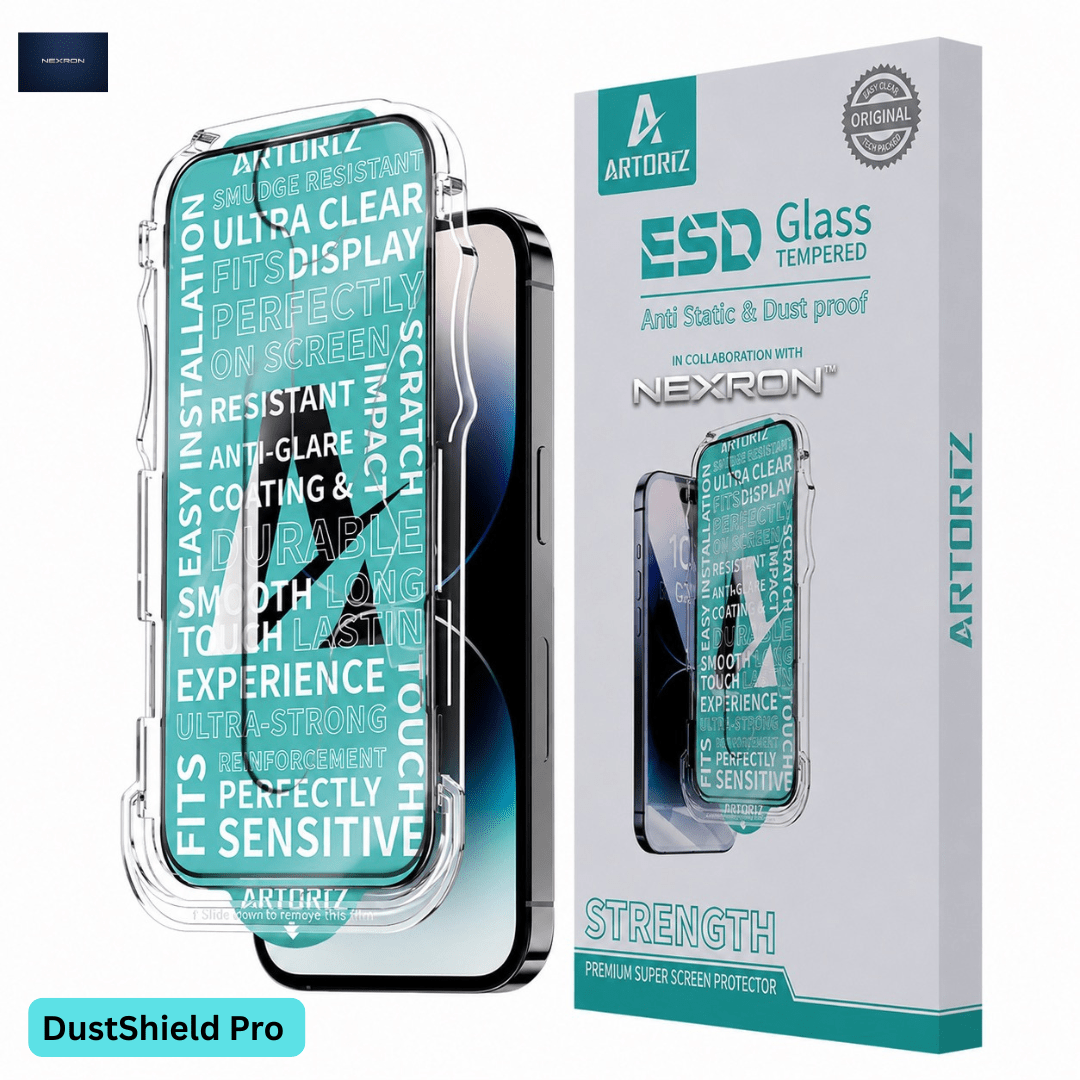 NEXRON DustShield Pro Tempered Glass with Installation Box - NexRon