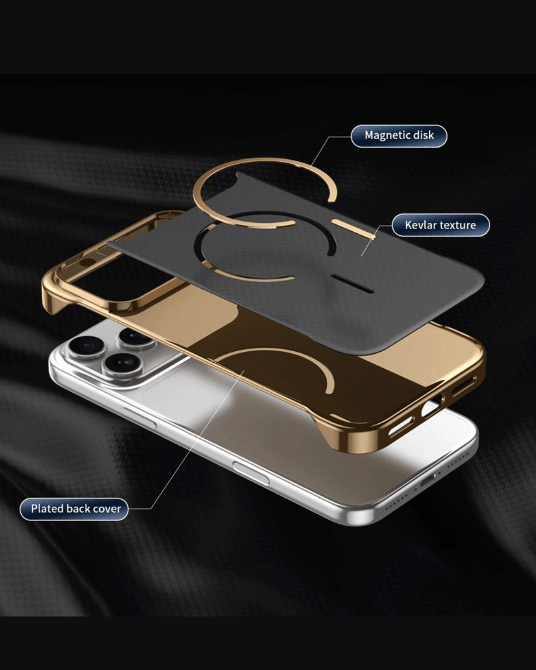 NEXRON GoldForge MagSafe Case for iPhone 17 Pro Max - NexRon