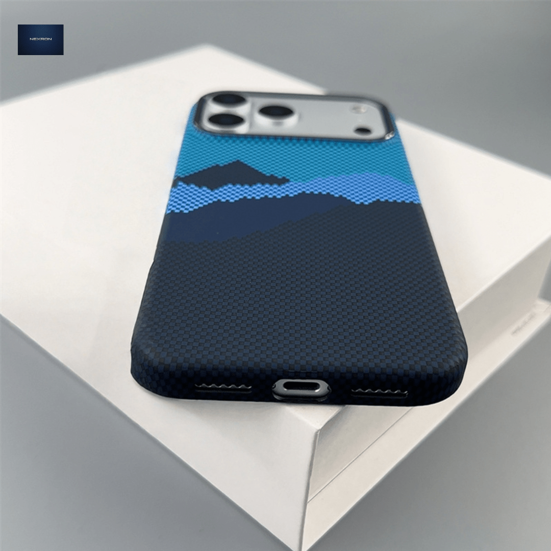 NEXRON Mountains MagSafe Grip Case iPhone 17 Pro Max Blue - NexRon